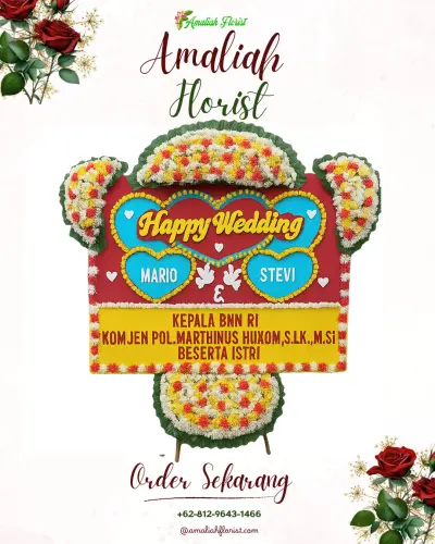 Karangan Papan Bunga Pernikahan di Mandailing
